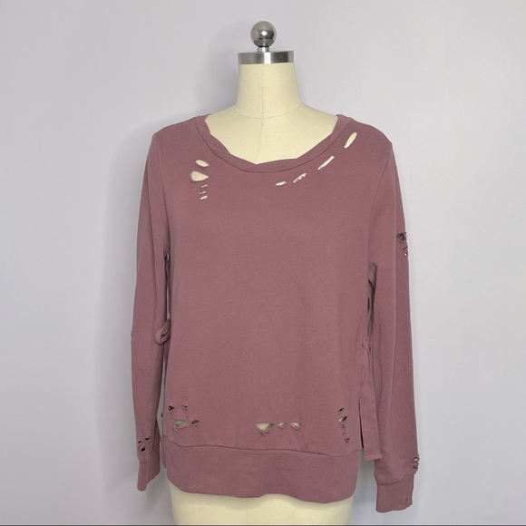 Romeo + Juliet Couture Distressed Sweatshirt M - Picture 1 of 13
